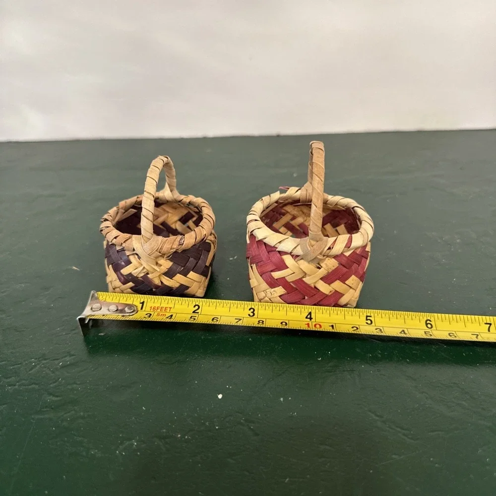 Lot of 2 Choctaw Minature Baskets